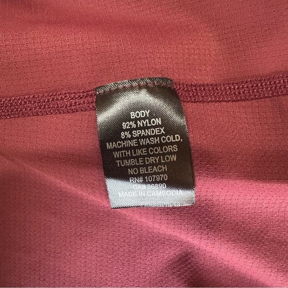 Kerrits Short Sleeve Technical Riding Shirt 1/4 Zip Pullover Sz Large Maroon NEW - Picture 9 of 9